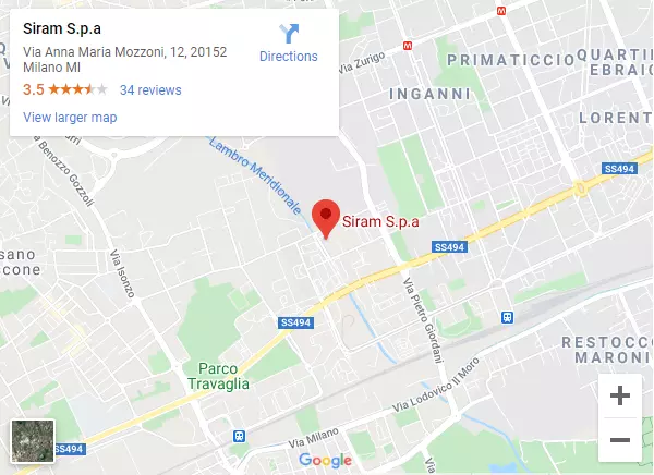 Mappa sede Siram Veolia